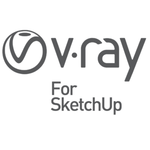 V Ray For SketchUp Logo Grey PNG